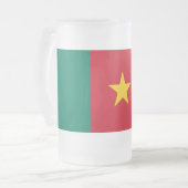 Mattierte Tasse aus Glas mit Kamerun (Vorderseite Links)