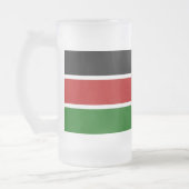 Mattierte Tasse aus Glas mit kenianischer Flagge (Links)