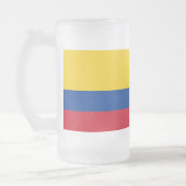 Mattierte Tasse aus Glas mit kolumbianischer Flagg (Links)