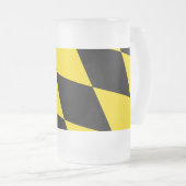Mattierte Tasse aus Glas mit Münchner Flagge (VorderseiteRechts)