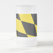 Mattierte Tasse aus Glas mit Münchner Flagge (Mittel)