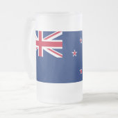 Mattierte Tasse aus Glas mit neuseeländischer Flag (Vorderseite Links)