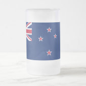 Mattierte Tasse aus Glas mit neuseeländischer Flag (Mittel)