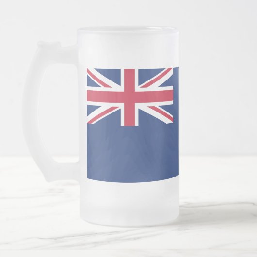 Mattierte Tasse aus Glas mit neuseeländischer Flag (Links)