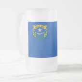 Mattierte Tasse aus Glas mit Nevada (Vorderseite Links)