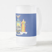Mattierte Tasse aus Glas mit New Yorker Flagge (VorderseiteRechts)