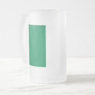Mattierte Tasse aus Glas mit nigerianischer Flagge
