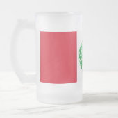 Mattierte Tasse aus Glas mit Peru-Flagge (Links)