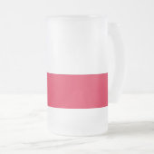 Mattierte Tasse aus Glas mit polnischer Flagge (VorderseiteRechts)