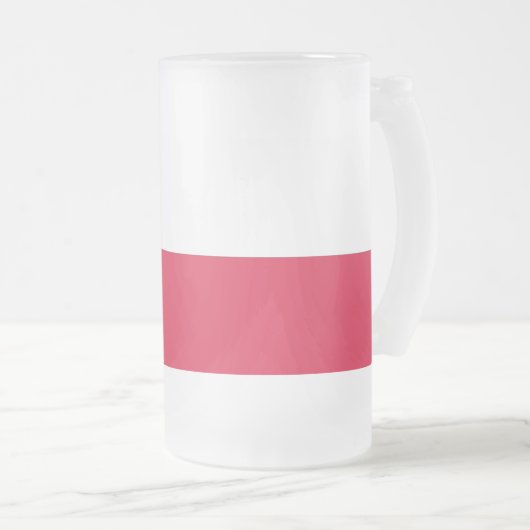 Mattierte Tasse aus Glas mit polnischer Flagge (VorderseiteRechts)