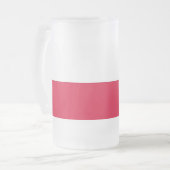 Mattierte Tasse aus Glas mit polnischer Flagge (Vorderseite Links)