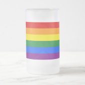 Mattierte Tasse aus Glas mit Rainbow Pride-Fahne f (Mittel)