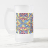 Mattierte Tasse aus Glas mit rumänischer Farbgesta (Links)