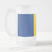 Mattierte Tasse aus Glas mit rumänischer Flagge (Links)