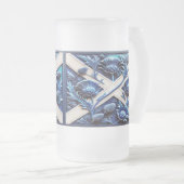 Mattierte Tasse aus Glas mit schottischem Thistles (VorderseiteRechts)
