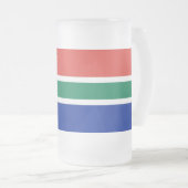 Mattierte Tasse aus Glas mit südafrikanischer Flag (VorderseiteRechts)