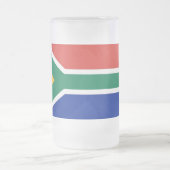 Mattierte Tasse aus Glas mit südafrikanischer Flag (Mittel)