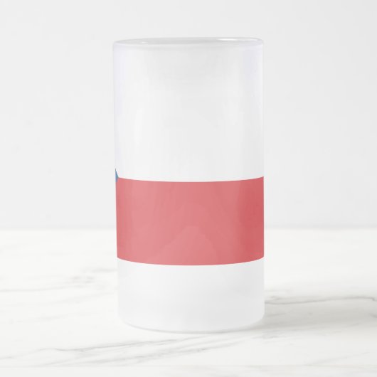 Mattierte Tasse aus Glas mit tschechischer Flagge (Mittel)