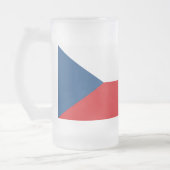 Mattierte Tasse aus Glas mit tschechischer Flagge (Links)