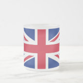 Mattierte Tasse aus Glas unter der Flagge des Vere (Mittel)