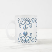 Mattierte Tasse aus Glassrost, blau (Links)