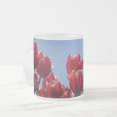 Mattierte Tasse aus Rotweiße Tulips (Vorderseite Links)