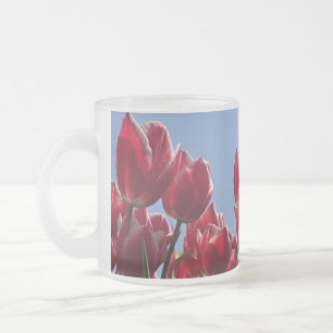 Mattierte Tasse aus Rotweiße Tulips