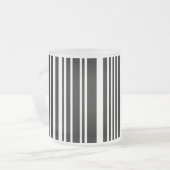 Mattierte Tasse aus Schwarzbarcode (Vorderseite Links)