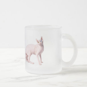 Mattierte Tasse der weißen Sphinxkatze