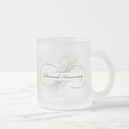 Mattierte Tasse des Diamantjahrestages (Rechts)