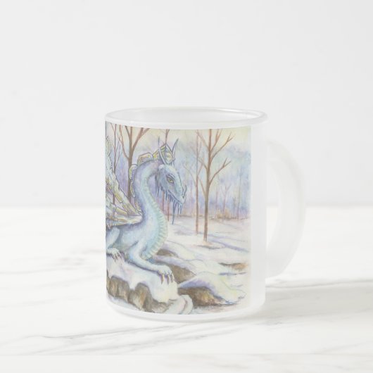 Mattierte Tasse des Eis-Drachen (VorderseiteRechts)