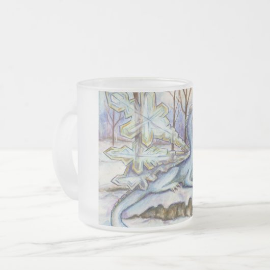 Mattierte Tasse des Eis-Drachen (Vorderseite Links)