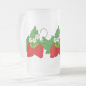 Mattierte Tasse des Erdbeerfrucht-Spaßes (Vorderseite Links)