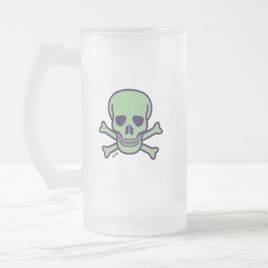Mattierte Tasse des grünen Schädels (Links)
