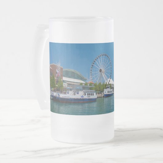 Mattierte Tasse des Navy Pier (Vorderseite Links)