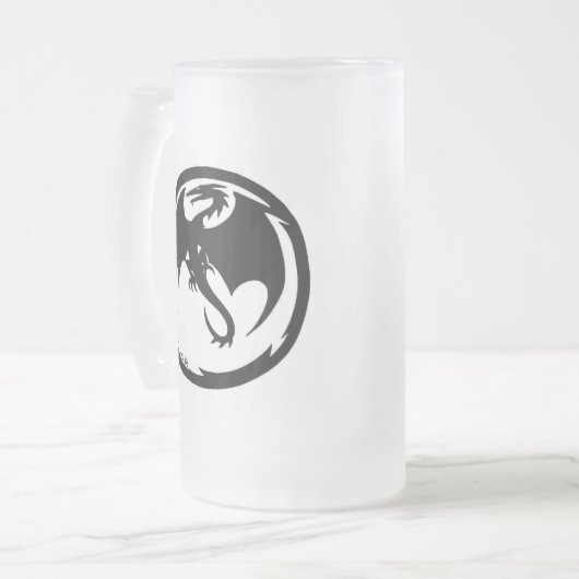 Mattierte Tasse des Schwarzen Drachen (Vorderseite Links)