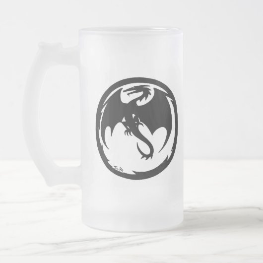 Mattierte Tasse des Schwarzen Drachen (Links)