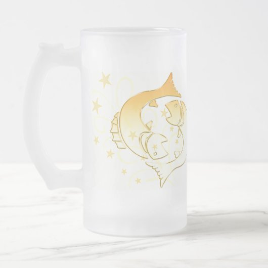 Mattierte Tasse Fische (Links)