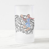 Mattierte Tasse: Fliegenhoch Mattglas Bierglas (Mittel)