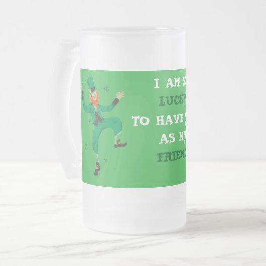 Mattierte Tasse für Glasbäer - St. Patrick's Day D (Vorderseite Links)