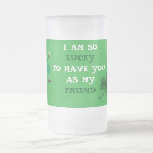 Mattierte Tasse für Glasbäer - St. Patrick's Day D (Mittel)