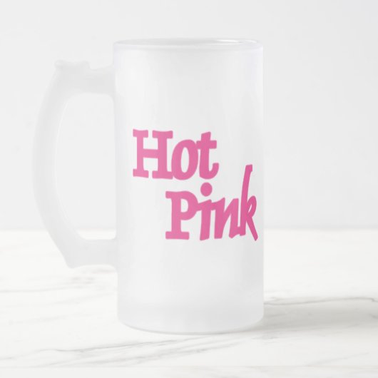 Mattierte Tasse in Hot Pink (Links)