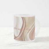 Mattierte Tasse in stilvoller Grafik (VorderseiteRechts)