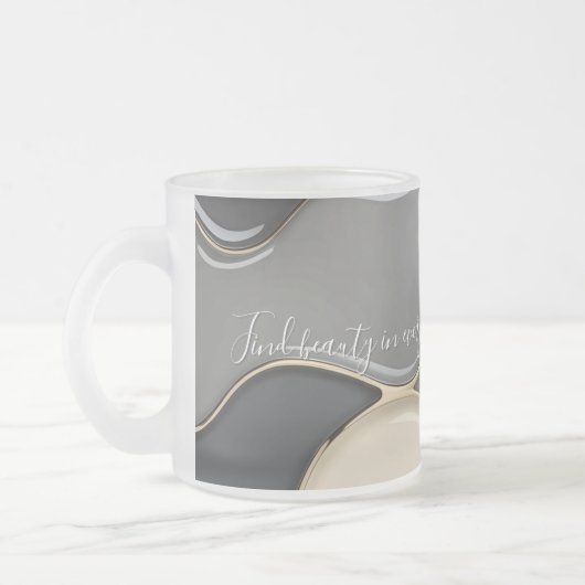 Mattierte Tasse in stilvoller Grafik (Links)