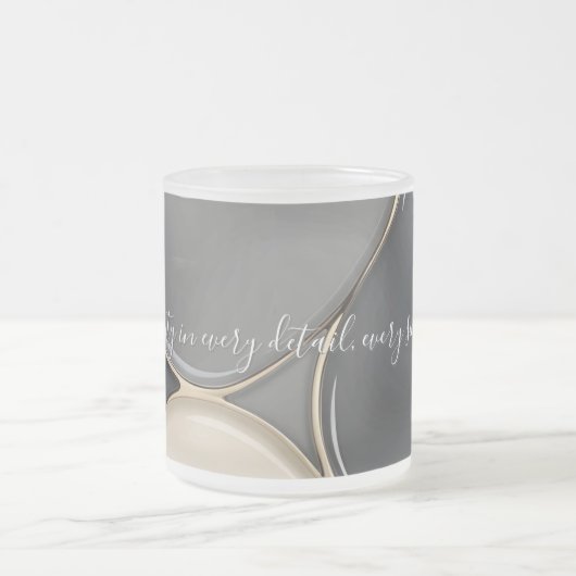 Mattierte Tasse in stilvoller Grafik (Mittel)