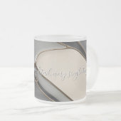 Mattierte Tasse in stilvoller Grafik (VorderseiteRechts)