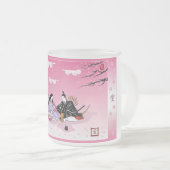 Mattierte Tasse "Kirschblüte-Liebe " (VorderseiteRechts)