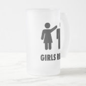 Mattierte Tasse-Mädchen Regel Mattglas Bierglas (VorderseiteRechts)