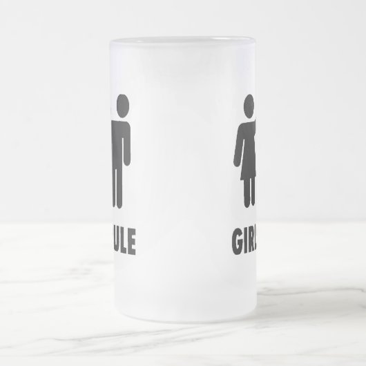 Mattierte Tasse-Mädchen Regel Mattglas Bierglas (Mittel)