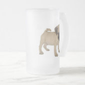 Mattierte Tasse mit Baby Puggle (VorderseiteRechts)